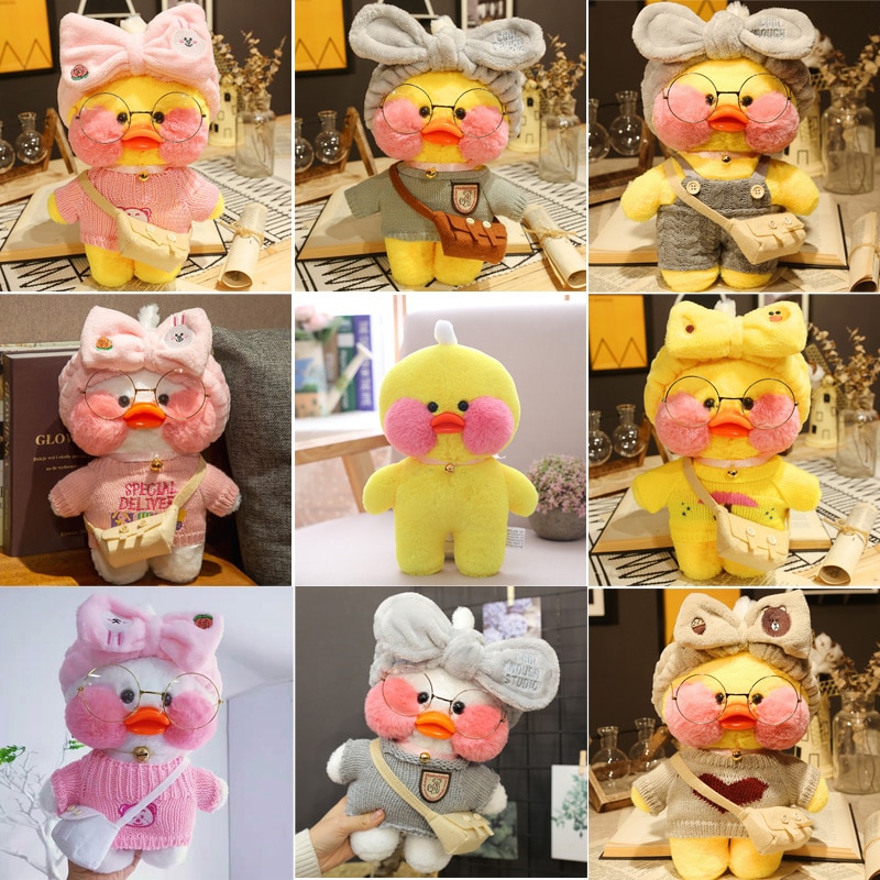 Cm Yellow White Lalafanfan Duck Soft Toy Plush Lalafanfan Plush