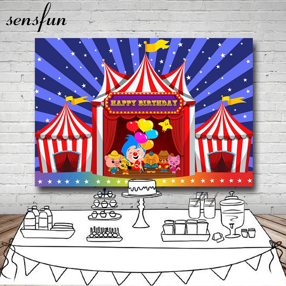 Plim Plim Birthday Party Photography Cartoon Banner Decoration Plim