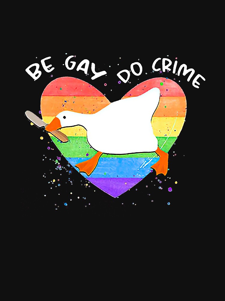 Be Gay Do Crime Goose Lgbtqia Pride Lgbt Rainbow Heart Pullover Tank