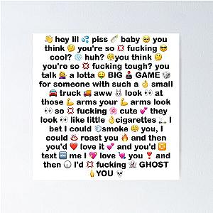 hey lil piss baby 100 gecs copypasta Poster