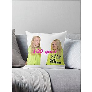 100 Gecs Comic Sans Laura and Dylan Throw Pillow