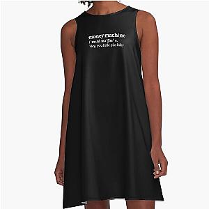 100 gecs Aesthetic Money Quote Lyrics Black A-Line Dress