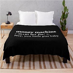 100 gecs Aesthetic Money Quote Lyrics Black Throw Blanket