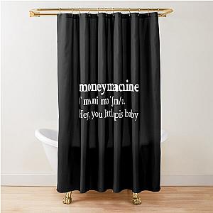 100 gecs Aesthetic Money Quote Lyrics Black Shower Curtain