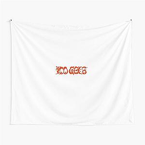 100 gecs text logo orange Tapestry