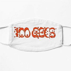 100 gecs text logo orange Flat Mask