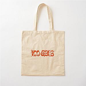 100 gecs text logo orange Cotton Tote Bag