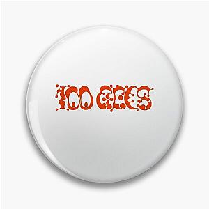 100 gecs text logo orange Pin