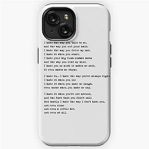 10 things i hate about you iPhone Tough Case