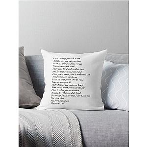 10 Things I Hate About You poem Throw Pillow