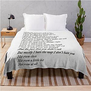 10 Things I Hate About You poem Throw Blanket