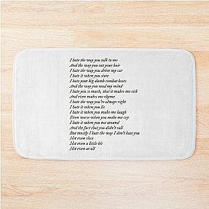 10 Things I Hate About You poem Bath Mat