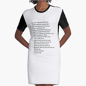 10 Things I Hate About You poem Graphic T-Shirt Dress