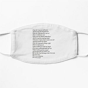 10 Things I Hate About You poem Flat Mask