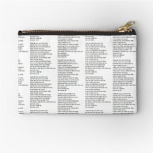 10 Things I Hate About You Poem Zipper Pouch