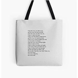 10 Things I Hate About You All Over Print Tote Bag