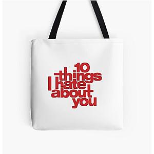 10 things i hate about you logo red All Over Print Tote Bag