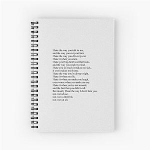 10 Things I Hate About You Spiral Notebook