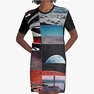 Space Odyssey Mosaic Graphic T-Shirt Dress