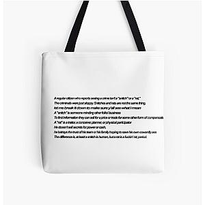 Snitches and rats interlude - 21 savage x metro boomin All Over Print Tote Bag RB1711