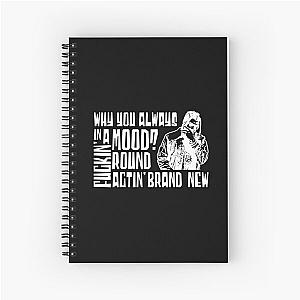 Kopie von why you always in a mood ?  24kGoldn  WHITE Spiral Notebook