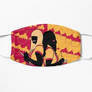 2 broke girls silhouette Flat Mask