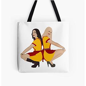 2 Broke Girls Max and Caroline All Over Print Tote Bag