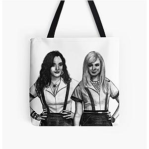 2 Broke Girls Drawing All Over Print Tote Bag