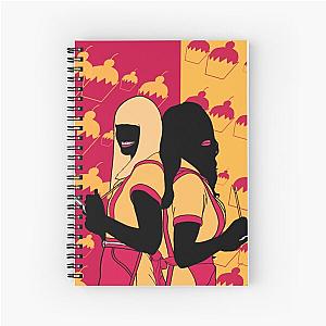 2 broke girls silhouette Spiral Notebook