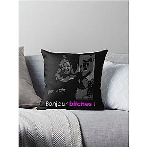 2 broke girls - Bonjour bitches Throw Pillow