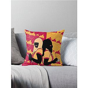 2 broke girls silhouette Throw Pillow