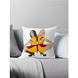 2 Broke Girls Max and Caroline Throw Pillow