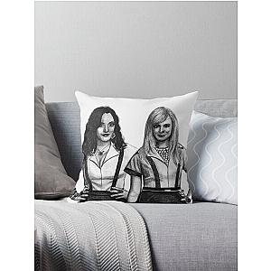 2 Broke Girls Drawing Throw Pillow