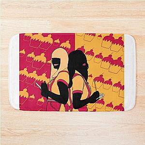 2 broke girls silhouette Bath Mat