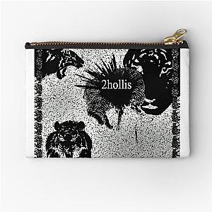 2hollis White Tiger Lore Zipper Pouch