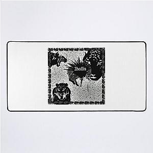 2hollis White Tiger Lore Desk Mat