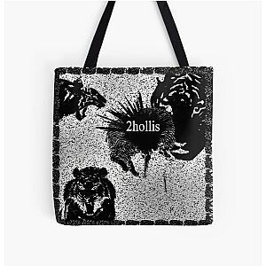 2hollis White Tiger Lore All Over Print Tote Bag