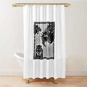 2hollis White Tiger Lore Shower Curtain