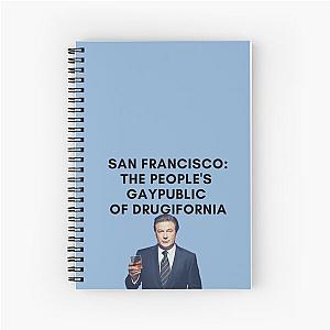 30 Rock - Jack Donaghy - San Francisco: The People's Gaypublic of Drugifornia Spiral Notebook