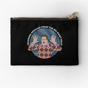 Incoming message from the big giant head - Harry Solomon - 3rd Rock from the Sun Zipper Pouch