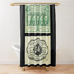 Fractional Currency: 50 cent bill - 1862 Shower Curtain