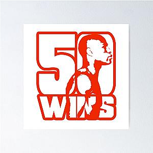 50 Wins Mayweather Money 50 Cent Parody Design Poster