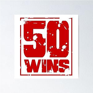 50 Wins Mayweather Money 50 Cent Parody Design Poster