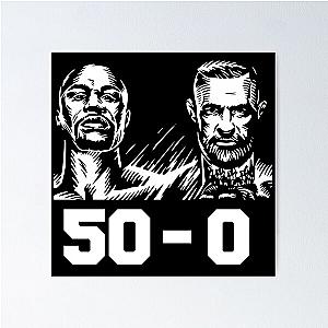 50 Wins Mayweather Money 50 Cent Parody Design Poster