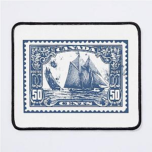 vintage Canada 50 cent post stamp with boat Mouse Pad