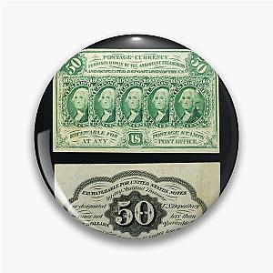 Fractional Currency: 50 cent bill - 1862 Pin