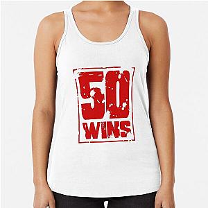 50 Wins Mayweather Money 50 Cent Parody Design Racerback Tank Top