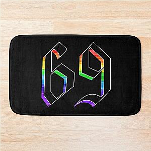 69 6ix9ine rainbow number design  Bath Mat