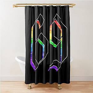 69 6ix9ine rainbow number design  Shower Curtain