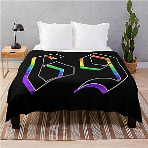 69 6ix9ine rainbow number design  Throw Blanket